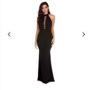 Black dress gown